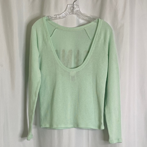 PINK Victoria’s Secret Low Back Pullover Sweater Mint Green - Picture 2 of 7